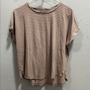 Maurices Tan Ribbed Short Sleeve T-Shirt